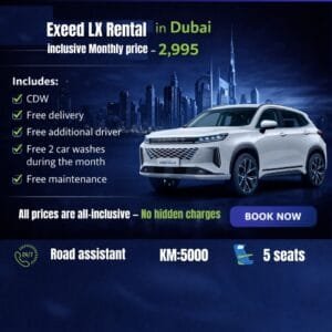 Rent Exeed LX in dubai